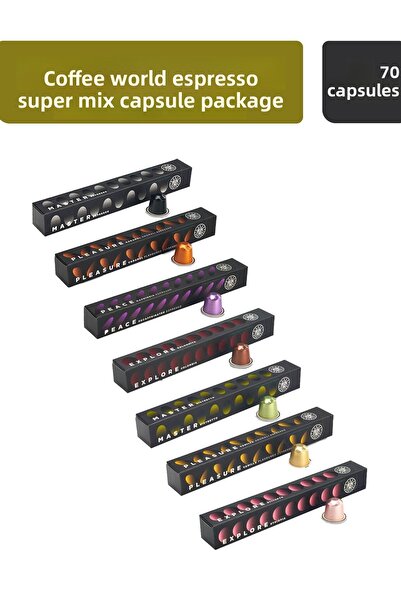 Kahve Dünyası عبوة تحتوي على 70 كبسولة إسبرسو سوبر ميكس