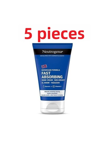 Neutrogena كريم لليدين بتركيبة نرويجية سريع الامتصاص 75 مل 5 قطع