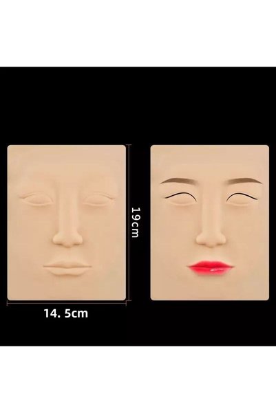 BİOMASER +2 Needles Gift Permanent Makeup Micropigmentation Practice 3D Face Latex 1 Piece