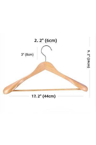 menofis شماعة معطف خشبية بدلة خشبية وشماعة معطف سلسلة مميزة خاصة 3 قطع