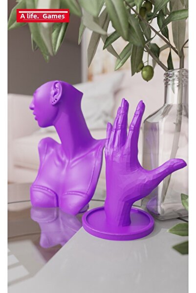 a life in games Organizator decorativ pentru bijuterii și inele de 21 cm - Suport de prezentare pentru manechin, expoziție de design de colier de bijuterii pentru machiaj elegant