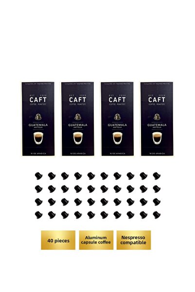 CAFT COFFEE قهوة كبسولة ألومنيوم غواتيمالا أنتيغوا (متوافقة مع نسبريسو)