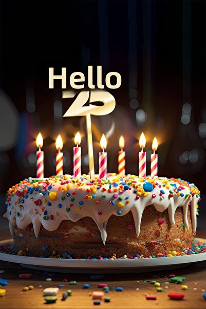 Artikel غطاء كعكة بمرآة مكتوبة باللون الذهبي لعمر 25 عامًا وحفلات أعياد الميل...