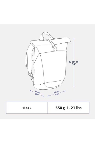Decathlon Outdoor Backpack - 16 L + 4 - Nh500
