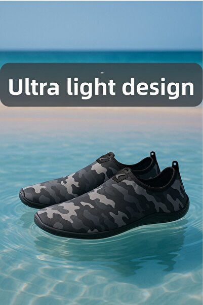 Lord Mountain Design flexibil - Camuflaj negru pentru pantofi de mare, plajă și piscină