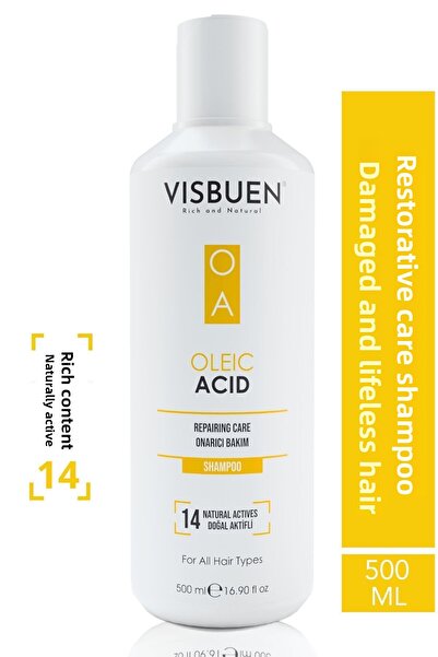 Visbuen حمض الأوليك 14 - شامبو طبيعي للعناية بالشعر النشط والتالف