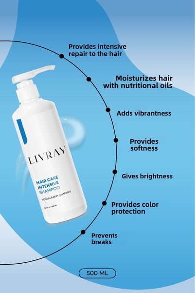 Livray Intensive Repair Care Shampoo for Very Damaged and Over-Treated Hair (500 ml)