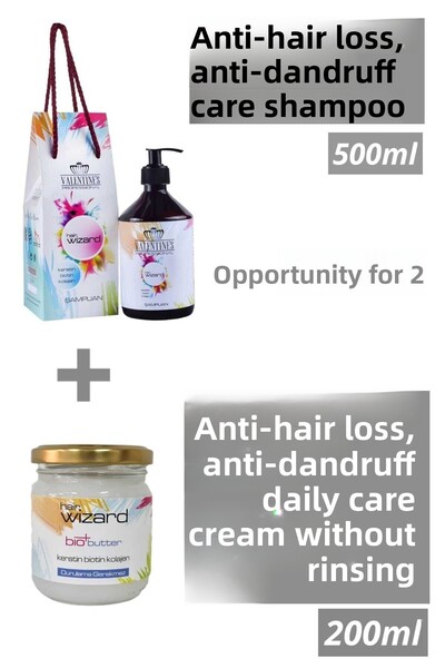 HAIR WIZARD شامبو مضاد للتساقط ومضاد للقشرة وعلاج بدون شطف