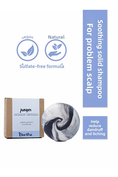 Olea Vera Juniper 90gr Sulfate-Free Hair Scalp Solid Shampoo - Problem