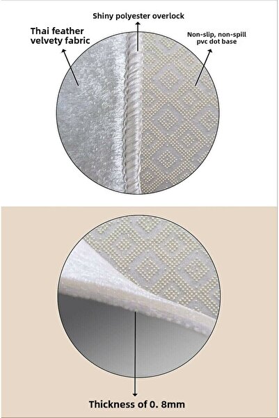 Carmine Carpet Digital Printed Washable Non-Slip Base Set of 2 Bathroom Mats