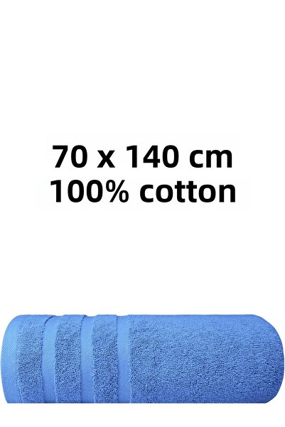 KAYABEY HOME Prosop de baie albastru 100% bumbac cu model în dungi 70 X 140 cm 305 gr Unul