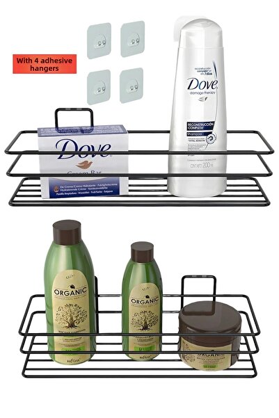 Patulya Aksesuar Raft adeziv pentru bucătărie și baie din 2 piese / Accesorii...