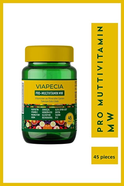 Viapecia مكمل الفيتامينات والمعادن 45 قرص - فيتامين سي والمغنيسيوم