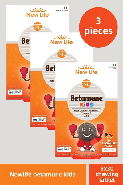 New Life Betamune Kids - 30 Soft Capsules, 3 Pieces