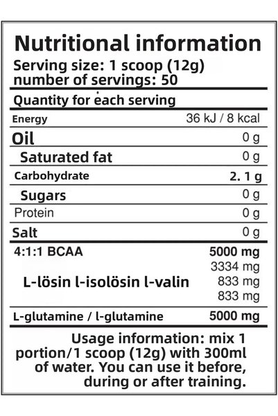Bigjoy Sports Bcaa Glutamine Watermelon Flavored 30 Servings 600g Amino Acid