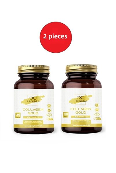 Provega كولاجين جولد - كولاجين من النوع 2 - مكمل غذائي يحتوي على فيتامين C-D (علبتين)