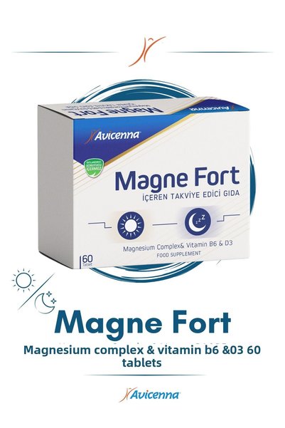 Avicenna Magne Fort 60 Tablets - Magnesium Malate, Citrate and Bisglycinate C...