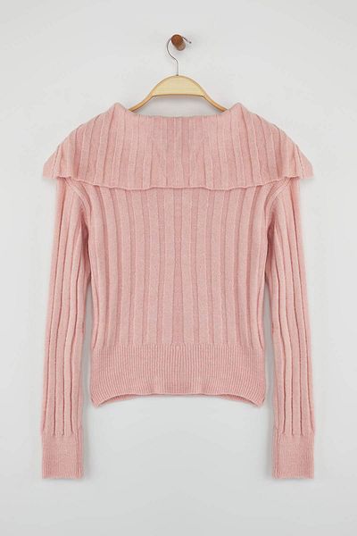 Trendyol Collection Pink Soft Textured Crop/Short Knitwear Sweater Twoaw26Kz00138