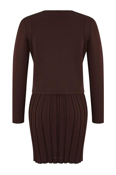 Trendyol Collection Maro Premium/Fineță specială Aspect mercerizat Mini tricotaj Cardigan-Rochie Costum TWOAW26EL00004