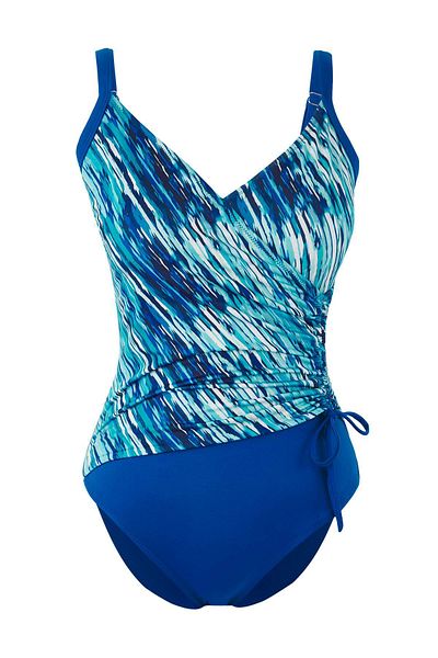 Trendyol Collection Color Block Draped Gather Detail Swimsuit Tbess25Ma00133