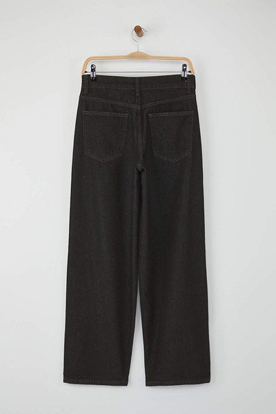 Trendyol Collection Black Regular Waist Stitching Detail Barrel Baggy Jeans Twoaw26Je00121