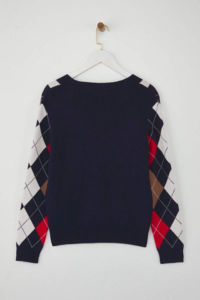 Trendyol Collection Navy Blue Premium Yarn/Special Yarn Diamond Patterned Knitwear Cardigan Twoaw26Hi00158
