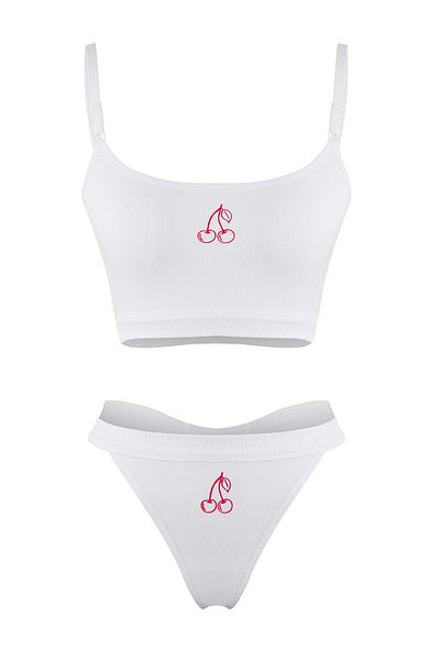 Trendyol Collection Set de lenjerie intima fără capac pentru animale camisole alb THMAW26CC00001