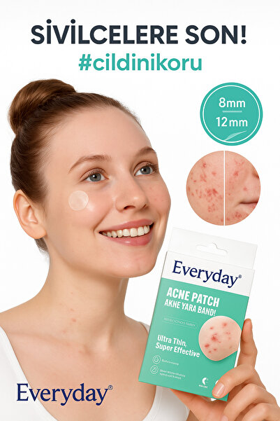 EveryDay Akne Bandı & Yatıştırıcı Bant 36*10 (10'lu Paket) / Pimple Patch- Hidrokolloid Bant