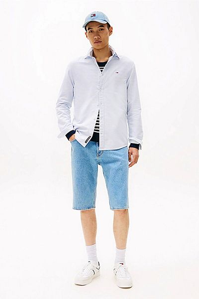 Tommy Hilfiger Tommy Jeans Tjm Reg Oxford Shirt Ext Чоловіча біла сорочка Dm0dm21298c3q