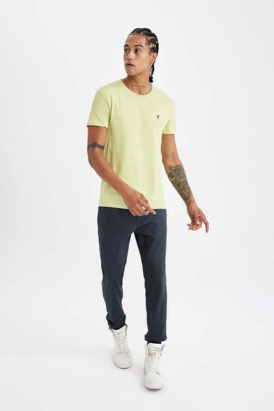 DeFacto Pantaloni de sport Slim Fit Jogger - țesătură Skuba Diving, cu picioare elastice și buzunare