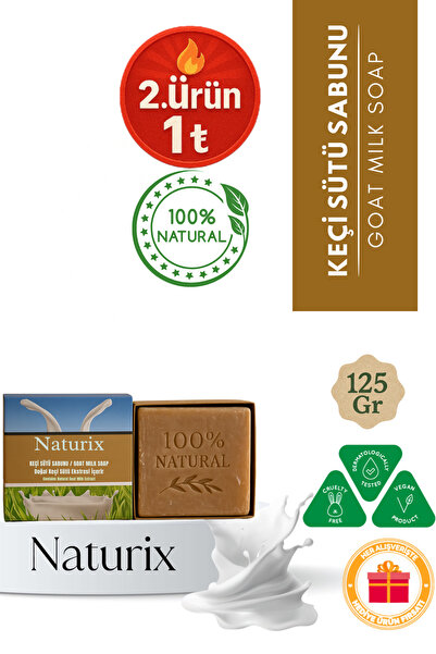 Naturix Keçi Sütü Sabunu 125 gr | Kurutucu, Siyah Nokta Karşıtı Ve Peeling Et...