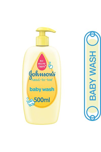 Johnson & Johnson Johnson's Baby Wash Head-To-Toe 500 ml Gentle All-in-One Cleanser for Baby’s Hair & Body Care