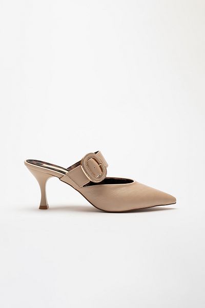 Sister in Love Debora Stone Detailed High Heel Women's Slippers Shoes
