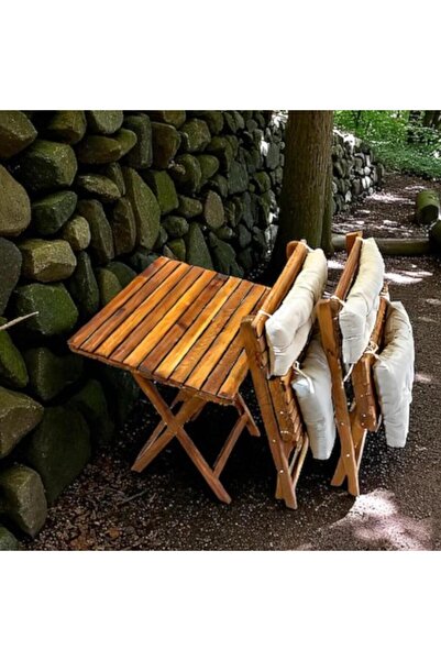 WOODEN COSTUMES BAHÇE MASA VE SANDALYE 4 LÜ SET