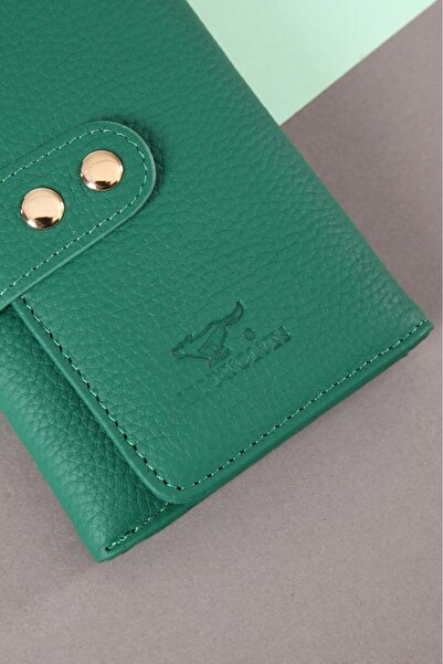 SEPTWOLVES Parla Genuine Leather Gold Detailed Women's Card Holder and Wallet