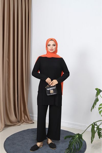 NİSUM MODA Set pantaloni plisați tunica