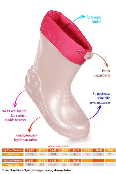 Kiko Kids Linze Pearl водоустойчиви обувки за дъжд за момичета