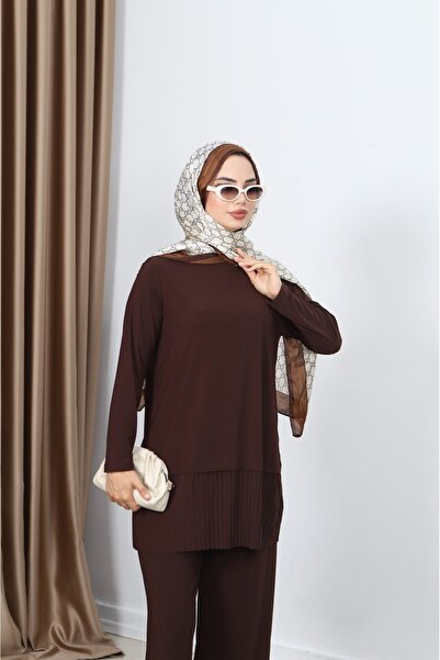 NİSUM MODA Σετ τουνίκε με πλισέ παντελόνι