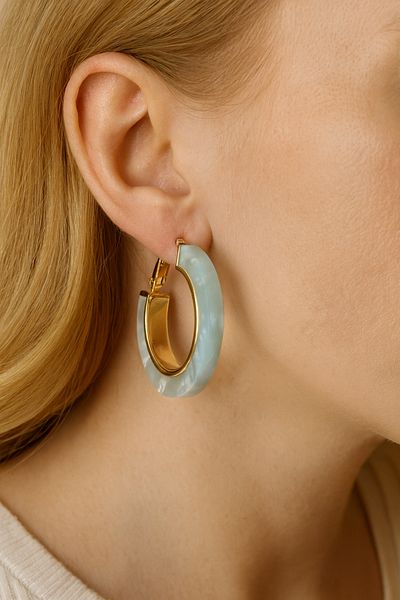 Leo'Stone Imported Series Multi-Color Ring Design Women's Steel Earrings