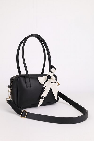NOTHING Women's Black Adjustable Strap Scarf and Card Holder Gift Hand and Shoulder Bag Mori