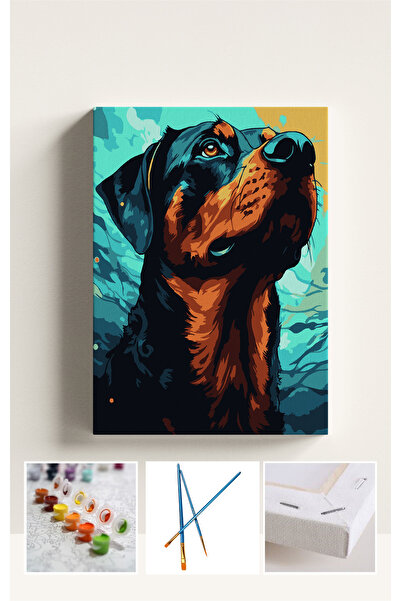 Corvo Sayılarla Boyama Çerçeveli Hobi Seti Numaralı Tuval Fırça Boya Dahil Ka...