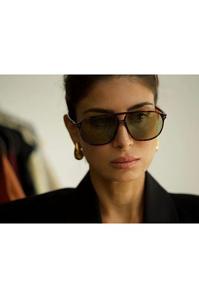 Tom Ford Unisex Sunglasses Bruce Tf1026 54N 61-12, Brown Frame, Green Lens