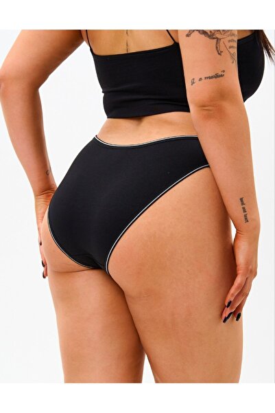 ALYA UNDERWEAR Chiloți pentru femei din bumbac imprimat cu pisică neagră 5 bucăți