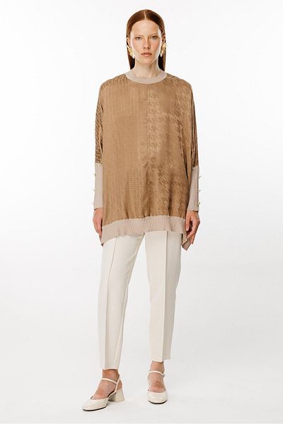 Ghisa Mink Tunic - Rib Detailed