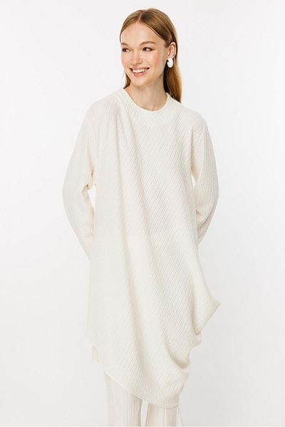 Ghisa Asymmetric Suit Ecru