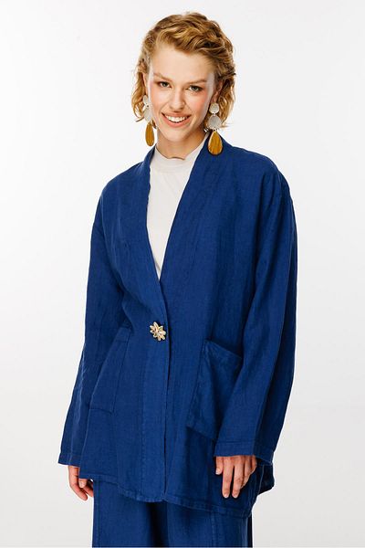 Ghisa Navy Blue Jacket and Trousers Set