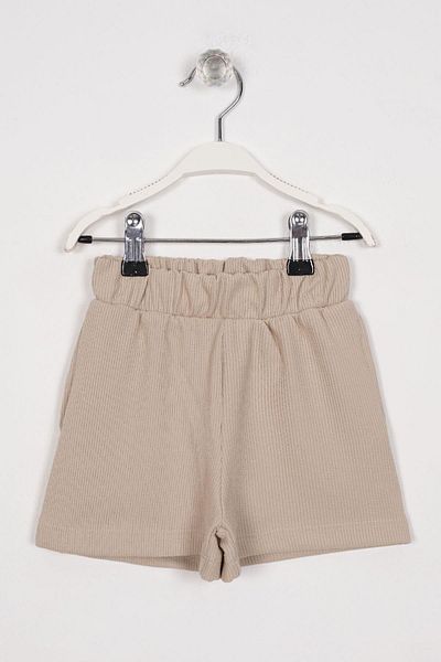 zepkids Pantaloni scurți pentru fetiță de culoare bej cu buzunare