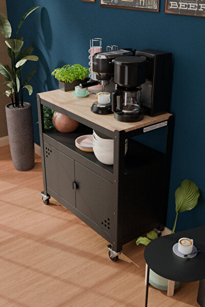 Machin-x Machinist Craft - BrewBox Kahve köşesi - Kahve Dolabı - 85 cm x 40 cm x 88 cm