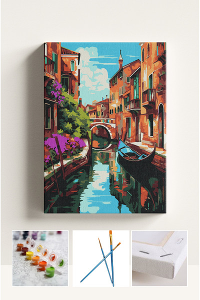 Corvo Sayılarla Boyama Seti Numaralı Tuval Fırça Boya VENEDİK 40x50 Cm