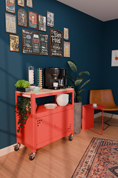 Machin-x Machinist Craft - BrewBox Kahve köşesi - Kahve Dolabı - 85 cm x 40 cm x 88 cm